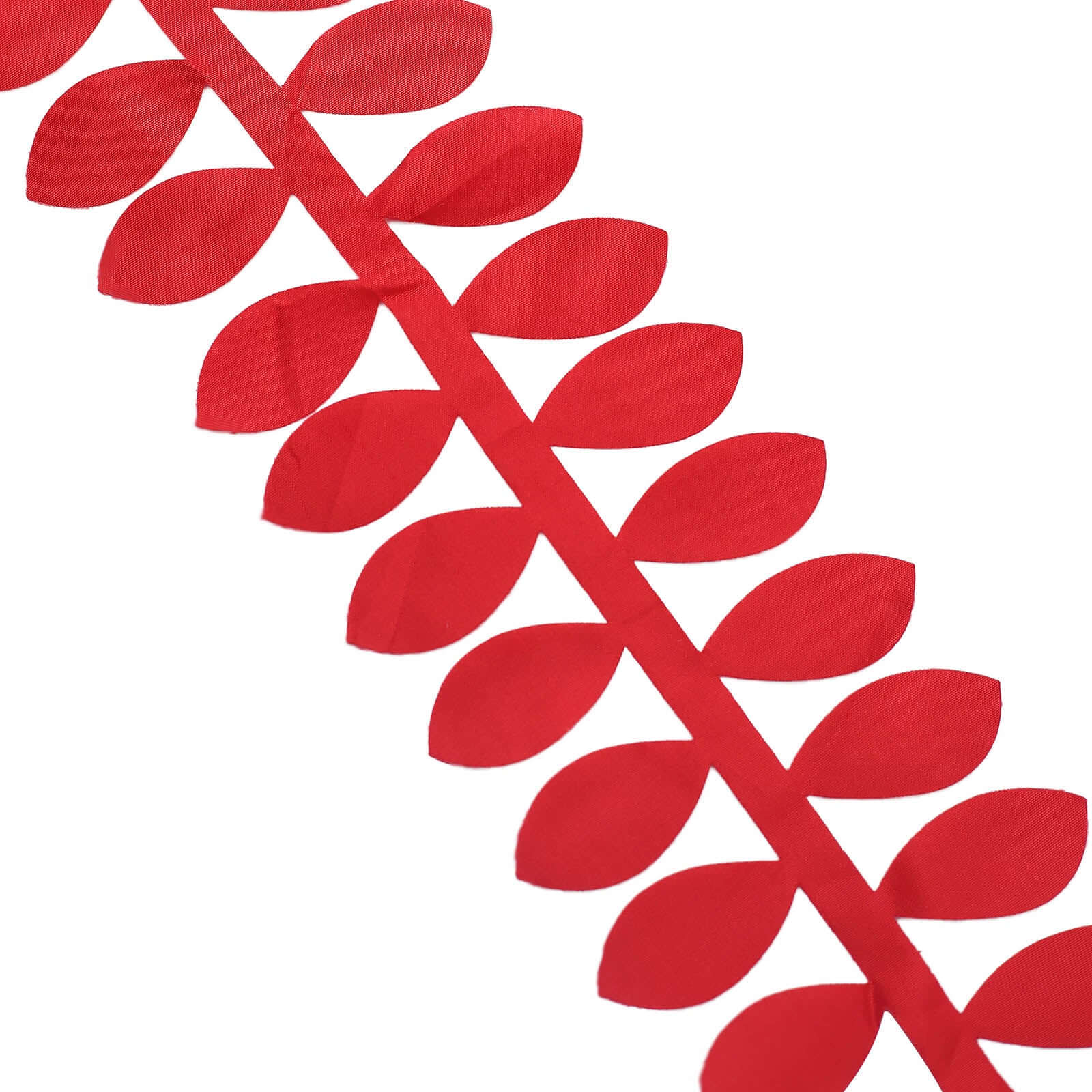 Red 50ft Taffeta Ribbon Sash with Elegant 4 - Leaf Petal Design, Ideal for Decor