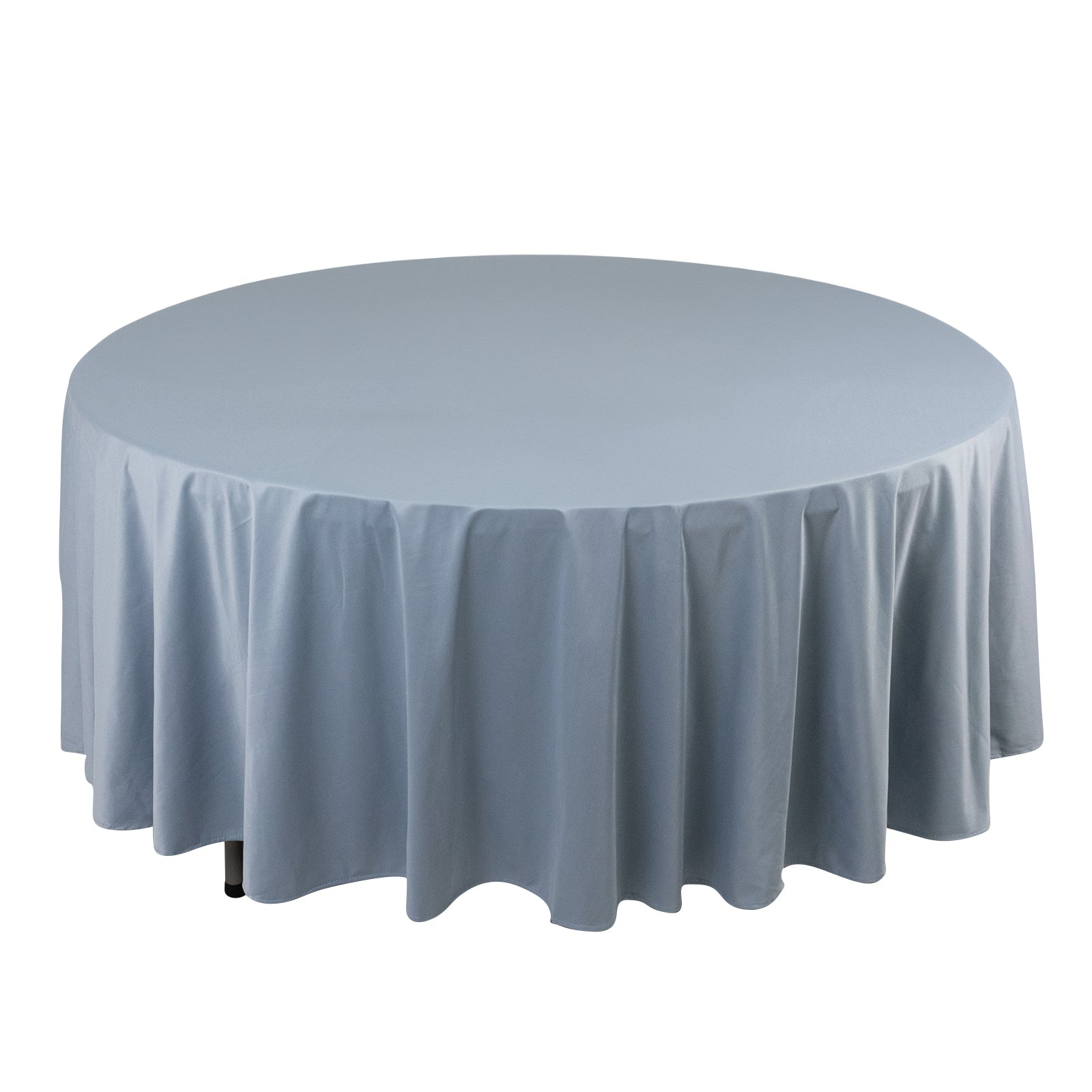 Hot Deal! Wrinkle-Free & Stain-Resistant Premium Scuba 108-Inch Round Dusty Blue Tablecloth