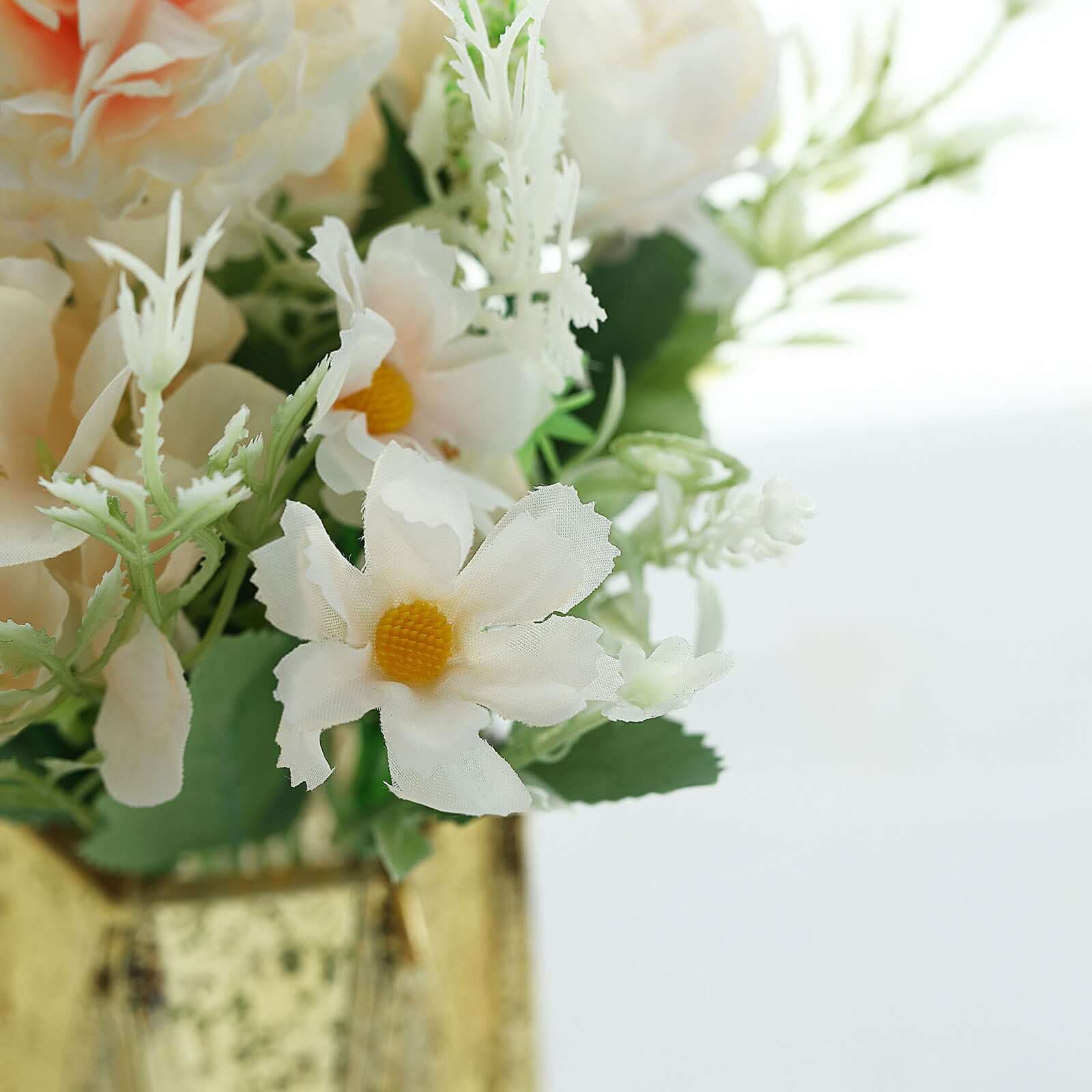 2 Bouquets of Blush Artificial Silk Peony Flower Arrangement - Perfect Decor!
