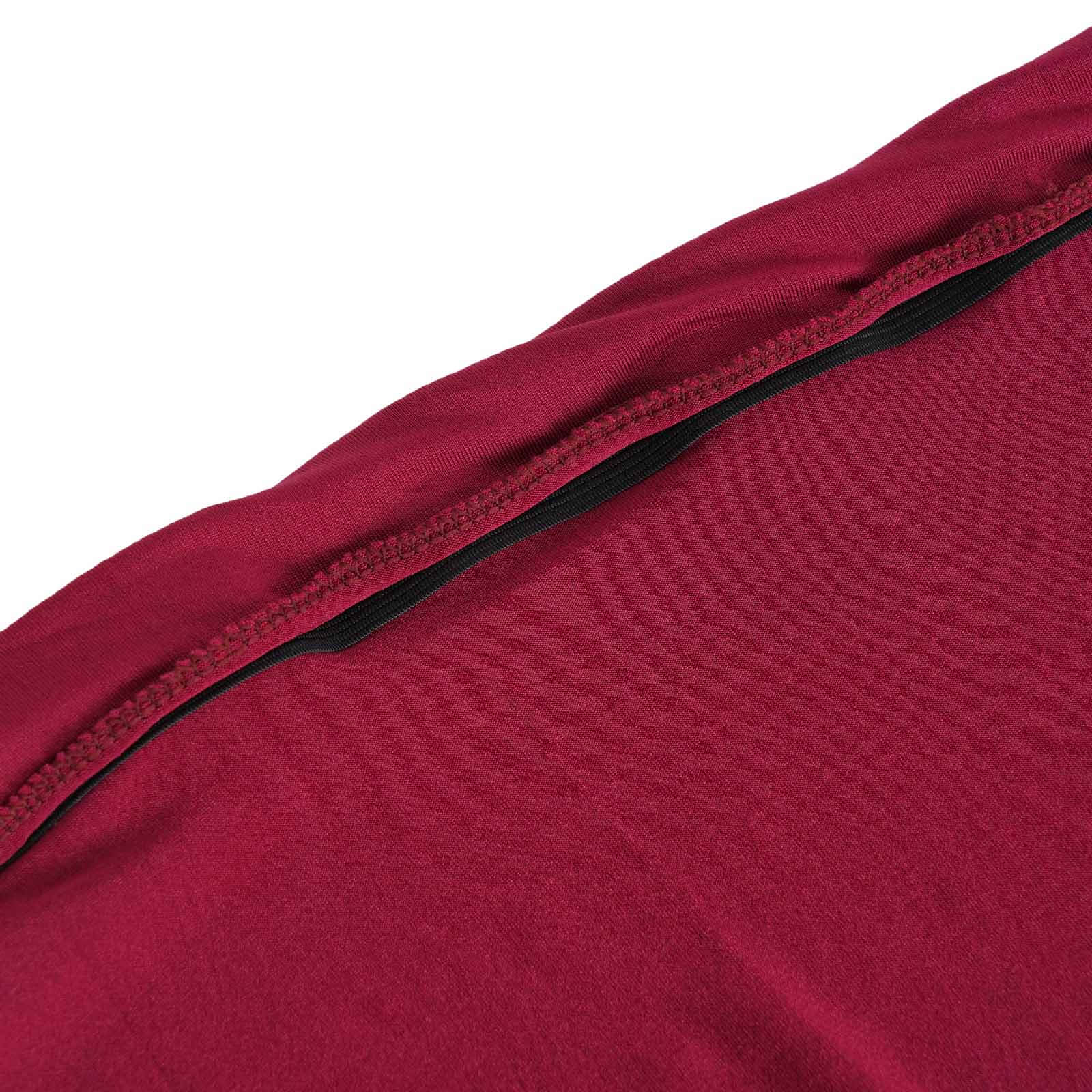 41 - 50 Gallon Burgundy Round Stretch Spandex Trash Bin Cover