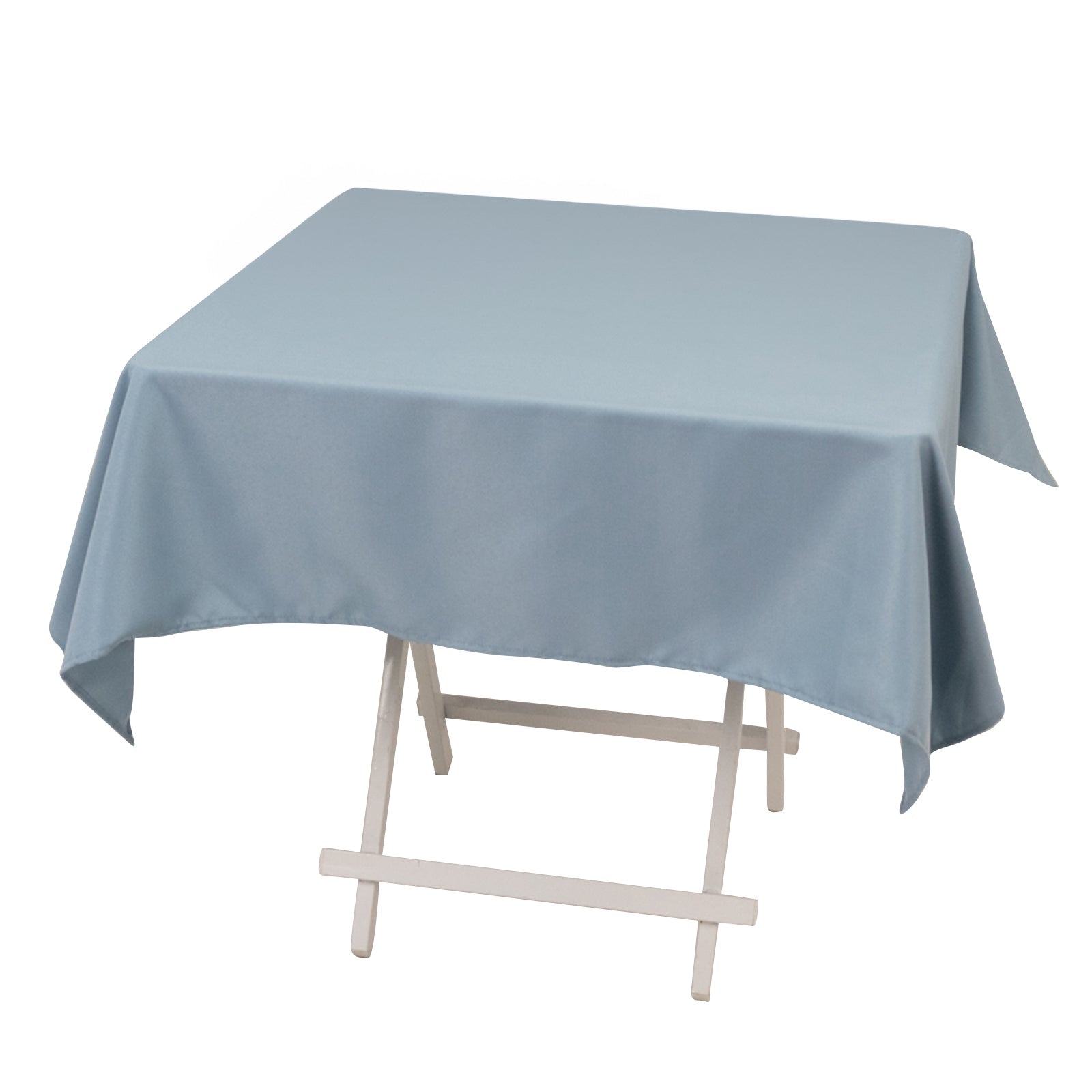 220GSM Stain & Wrinkle-Resistant Dusty Blue Premium Polyester 54x54 Square Tablecloth