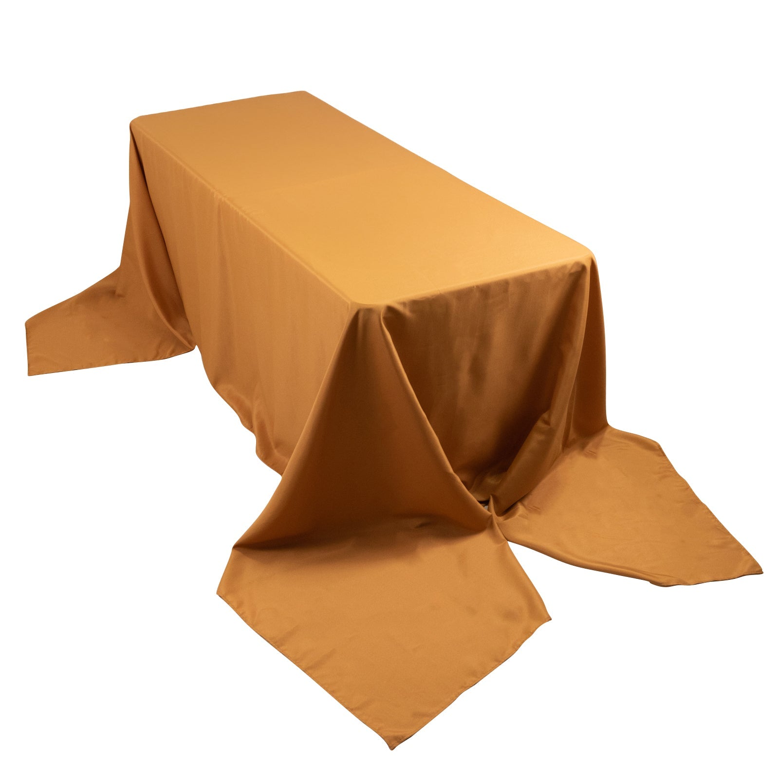 Exclusive Gold Seamless 220GSM Stain-Resistant Premium Polyester Rectangle Tablecloth for Classy Events