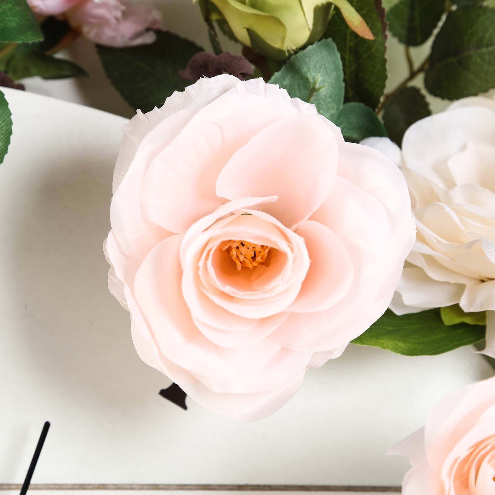 Hot Sale! 6ft Blush Artificial Silk Rose Hanging Garland for Decor